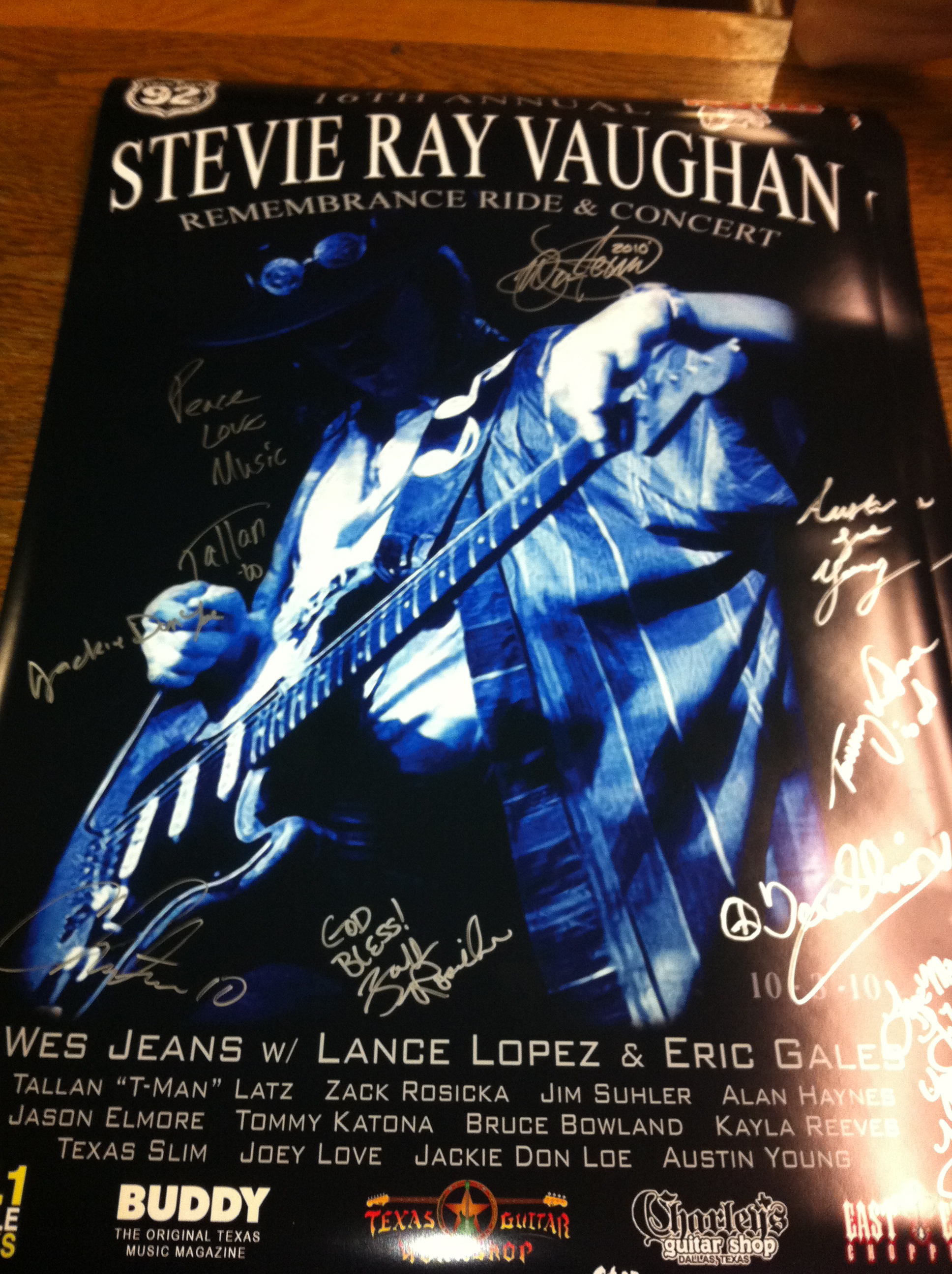 stevie ray vaughan ride and concert 2010